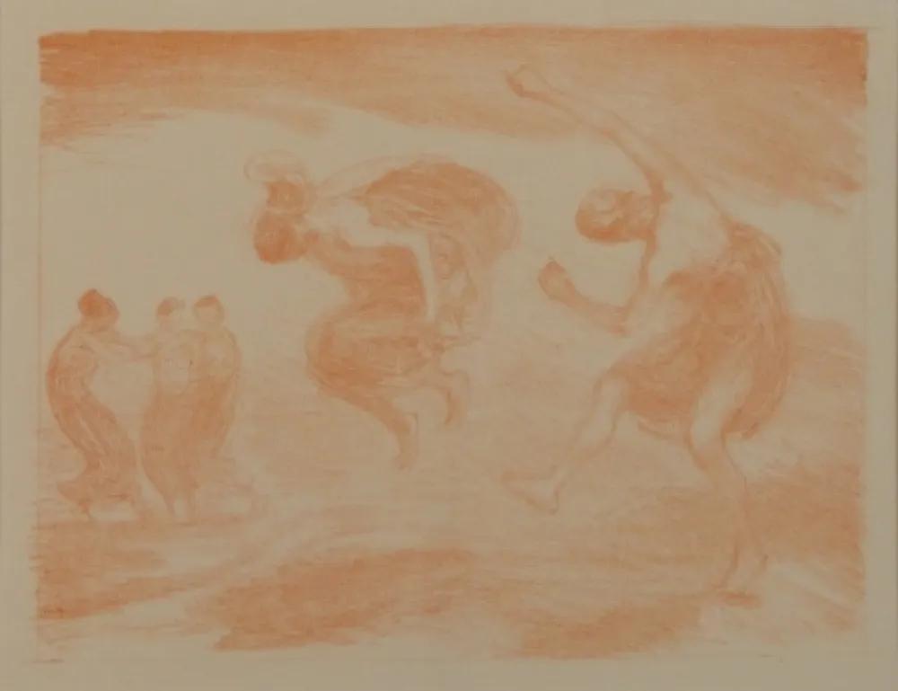 Lithographie Hofmann - Tanzende Mädchen (Springende Mädchen)