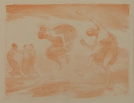Lithographie Hofmann - Tanzende Mädchen (Springende Mädchen)