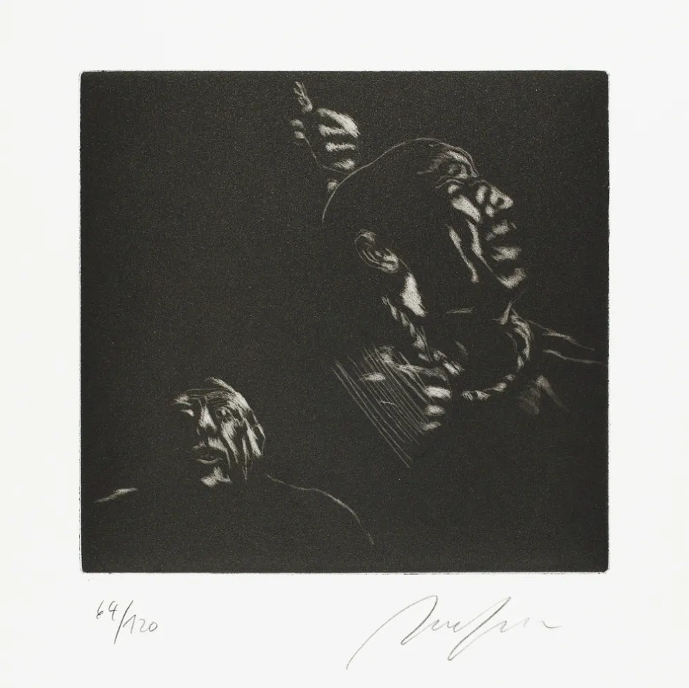 Aquatinta Hrdlicka - Hinrichtung (Execution)