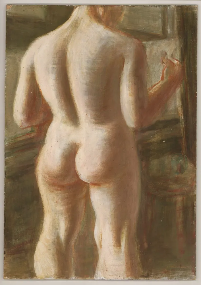 Keine Technische Hubbuch - (Weiblicher, lesender Rückenakt - Marianne). 