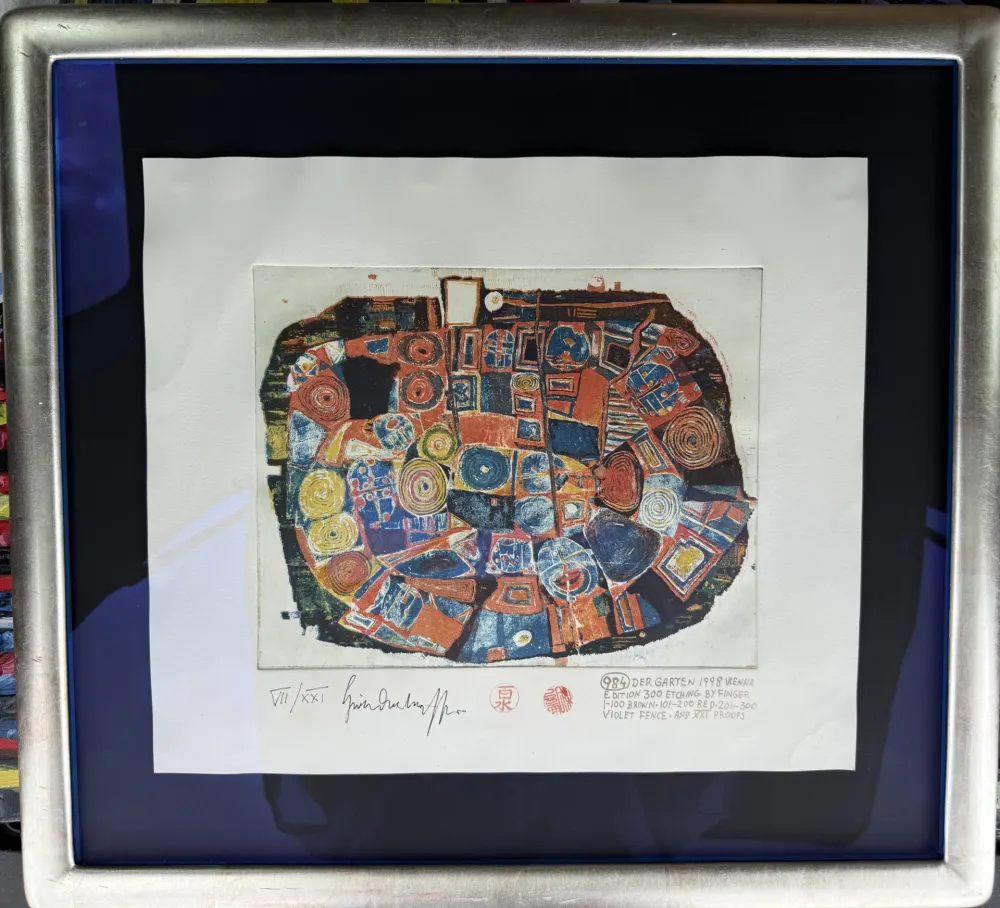 Radierung Und Aquatinta Hundertwasser - Der Garten, The Garden, Le Jardin