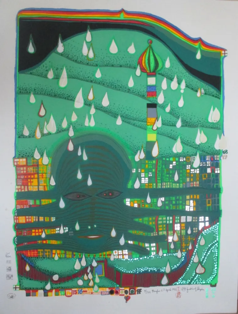 Siebdruck Hundertwasser - Green Power