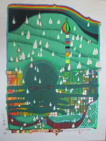 Siebdruck Hundertwasser - Green Power