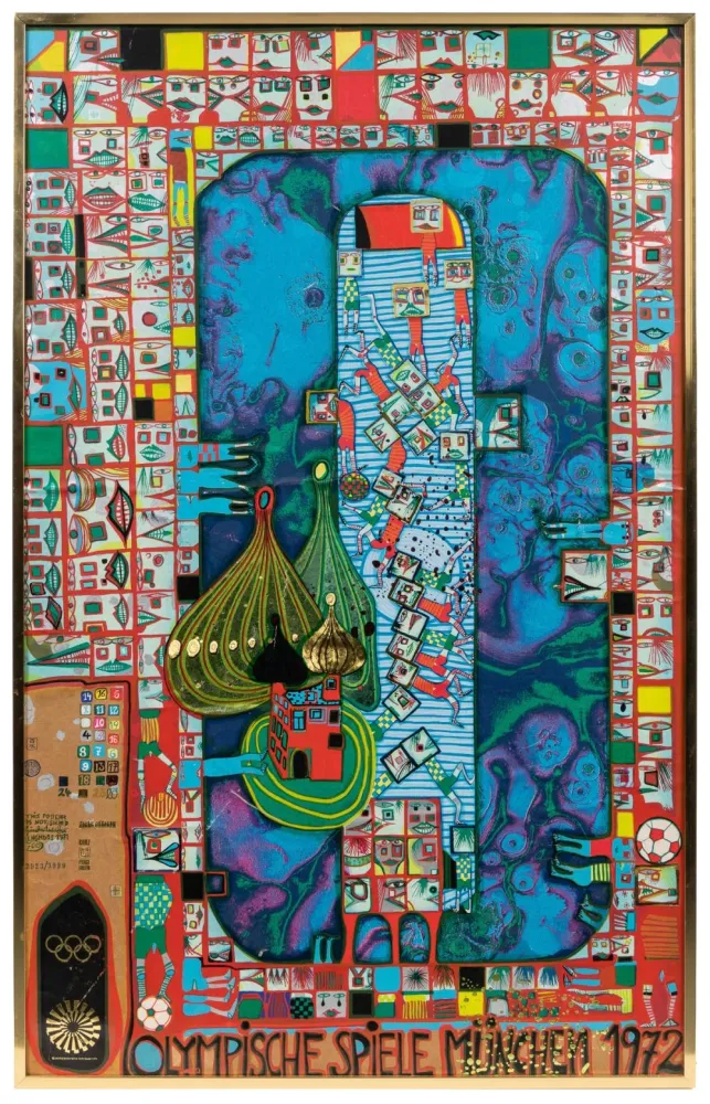 Siebdruck Hundertwasser - OLympics 1972. Complete collection of 27 original lithographs/serigraphic OL Posters