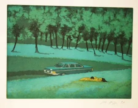 Radierung Und Aquatinta Hüppi - Mercedes