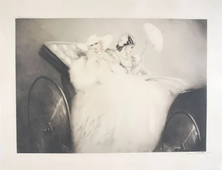 Radierung Icart - On the Champs Elysees - Aux Champs Elysées