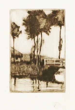 Kaltnadelradierung Illies - Motiv aus Schwartau