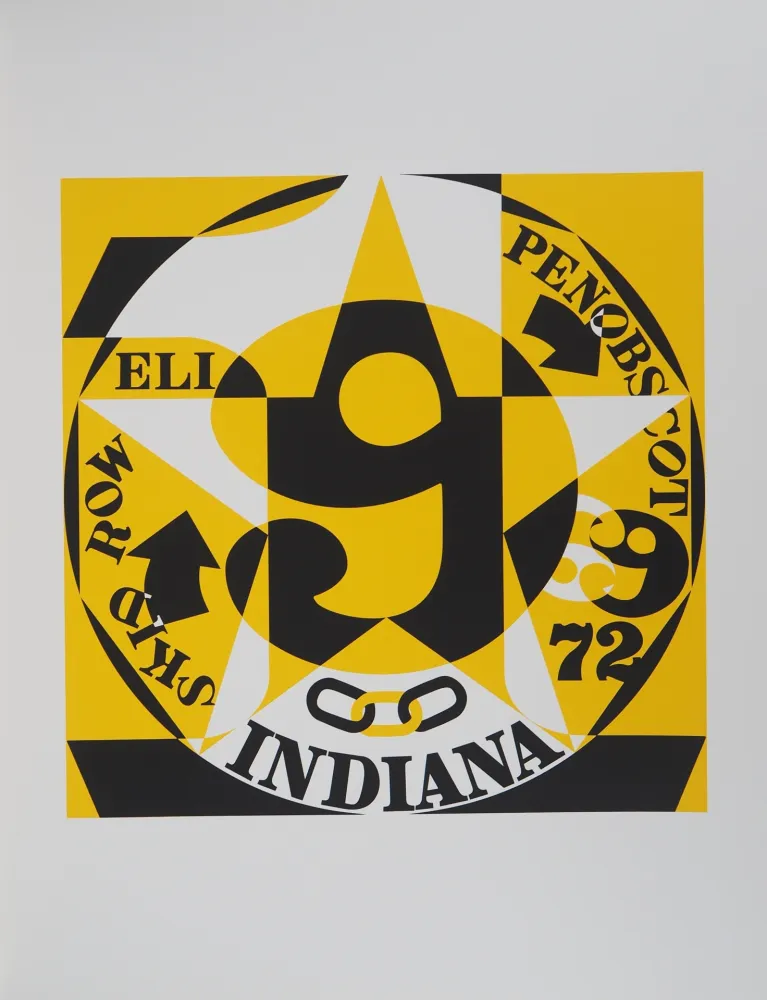 Siebdruck Indiana - American Dream : Decade, Autoportrait 1969