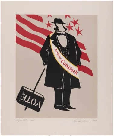 Siebdruck Indiana - Anthony Comstock, 1977 - Hand-signed