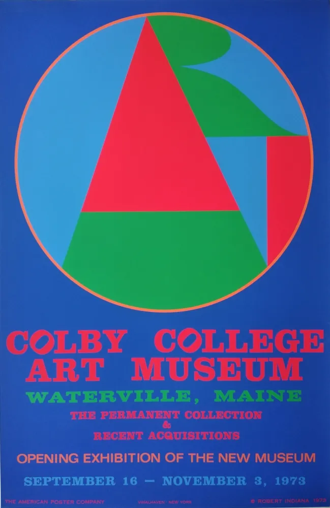 Siebdruck Indiana - „Colby College, Art Museum, Waterville, Maine. The permanent collection & recent acquistions. Opening exhibition of the new museum, September 16- November 3, 1973