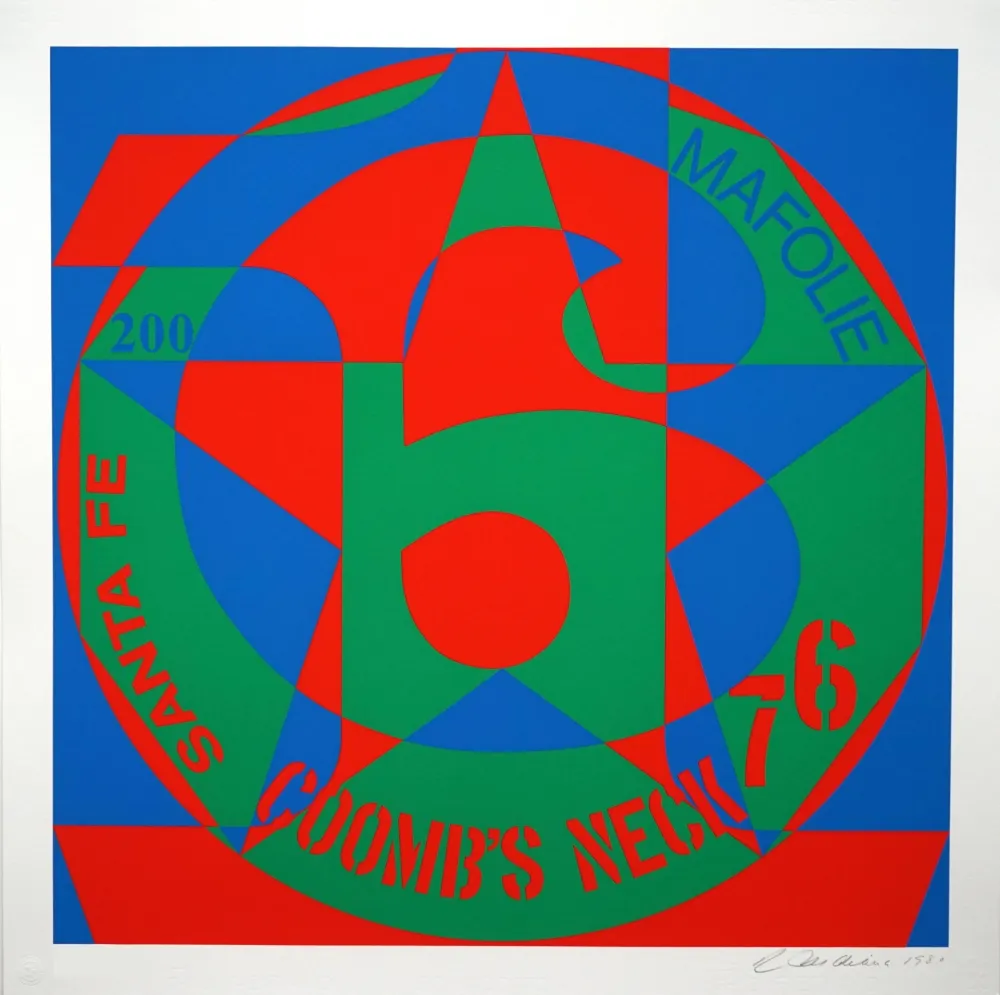 Siebdruck Indiana - Decade: Autoportraits, Vinalhaven Suite. #6: Coomb's Neck