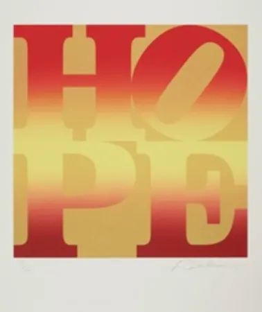 Siebdruck Indiana - Four Seasons of Hope: Autumn (Gold)