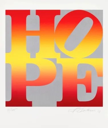 Siebdruck Indiana - Four Seasons of Hope: Autumn (Silver)