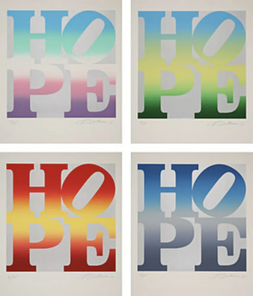 Siebdruck Indiana - Four Seasons of Hope (Silver)