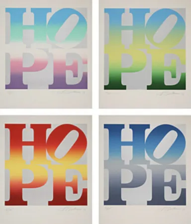Siebdruck Indiana - Four Seasons of Hope (Silver)