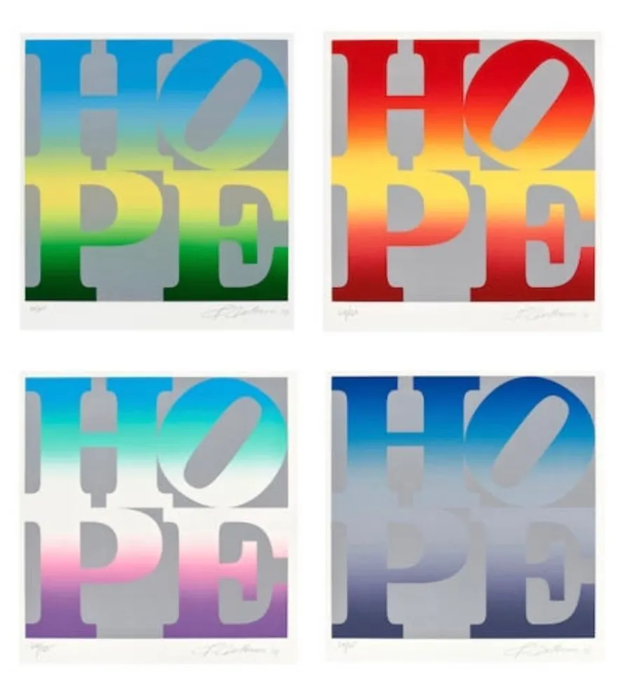 Siebdruck Indiana - Four Seasons of Hope (Silver), 2012