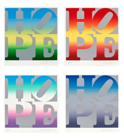 Siebdruck Indiana - Four Seasons of Hope (Silver), 2012