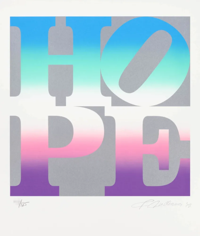 Siebdruck Indiana - Four Seasons of Hope: Spring (Silver)