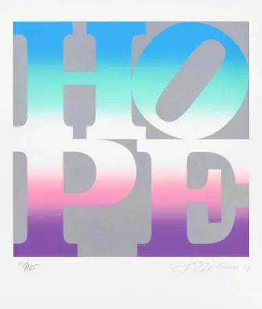 Siebdruck Indiana - Four Seasons of Hope: Spring (Silver)