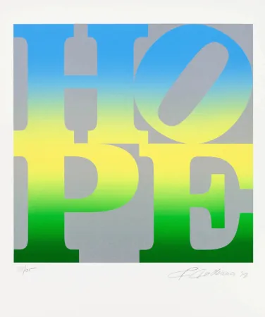 Siebdruck Indiana - Four Seasons of Hope: Summer (Silver)