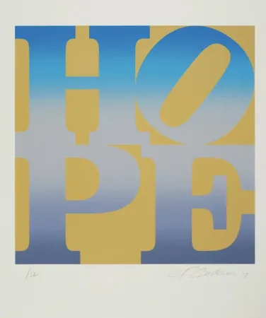 Siebdruck Indiana - Four Seasons of Hope: Winter (Gold)