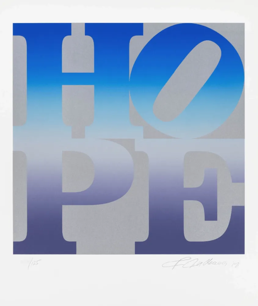 Siebdruck Indiana - Four Seasons of Hope: Winter (Silver)