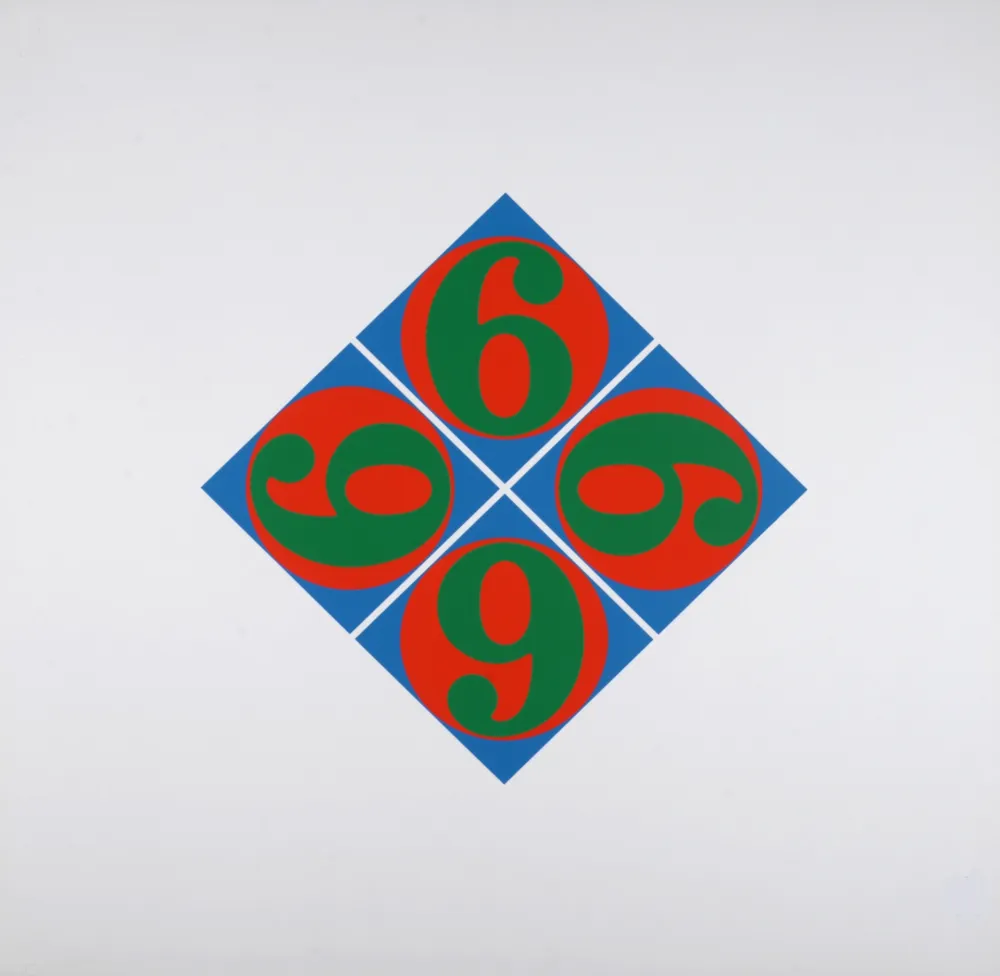 Siebdruck Indiana - Four Sixes, 1969 - hand-signed