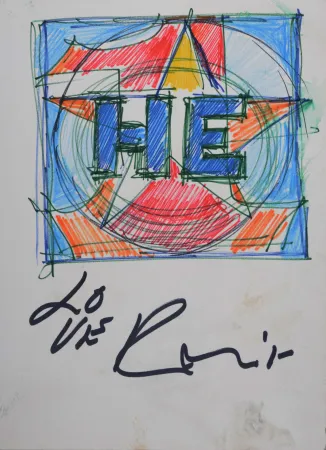 Monotypie Indiana - HE Study, circa 1960 - Hand-signed