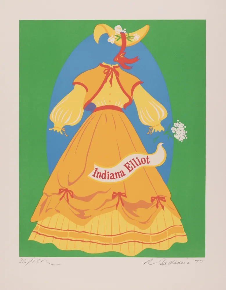 Siebdruck Indiana -  Indiana Elliot, 1977 - Hand-signed