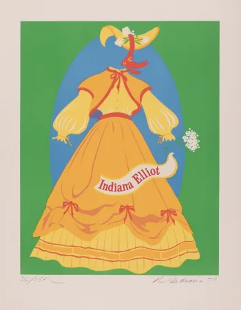 Siebdruck Indiana -  Indiana Elliot, 1977 - Hand-signed