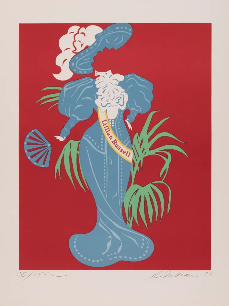 Siebdruck Indiana - Lillian Russel, 1977 - Hand-signed