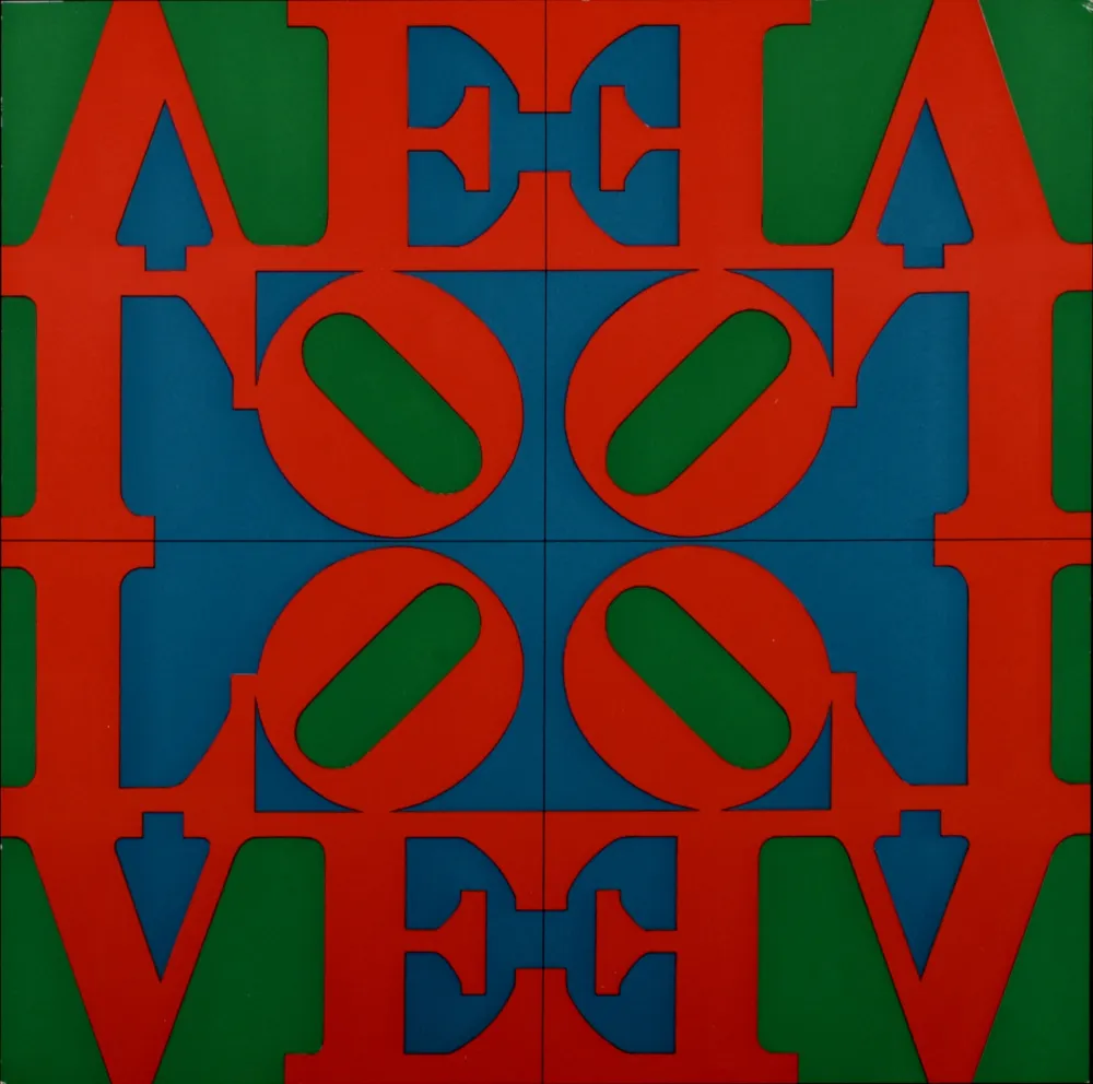 Siebdruck Indiana - Love Wall, 1967 - Very scarce!