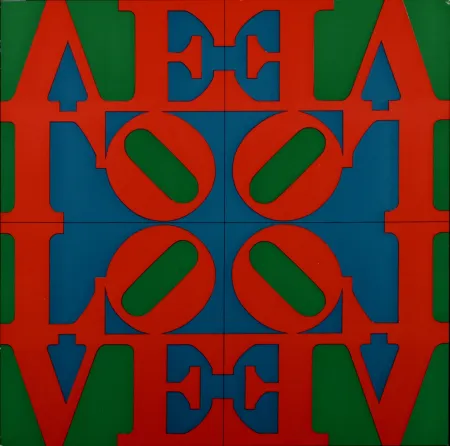 Siebdruck Indiana - Love Wall, 1967 - Very scarce!