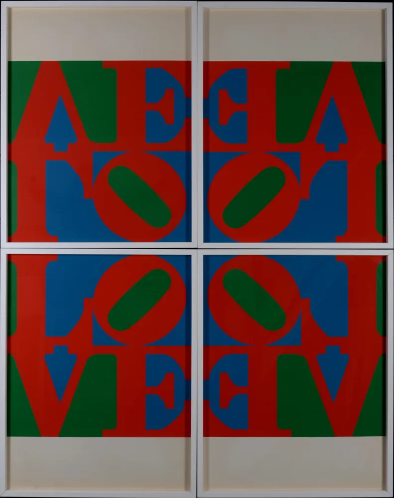 Siebdruck Indiana - Love Wall (Love Frieze)