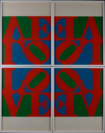 Siebdruck Indiana - Love Wall (Love Frieze)