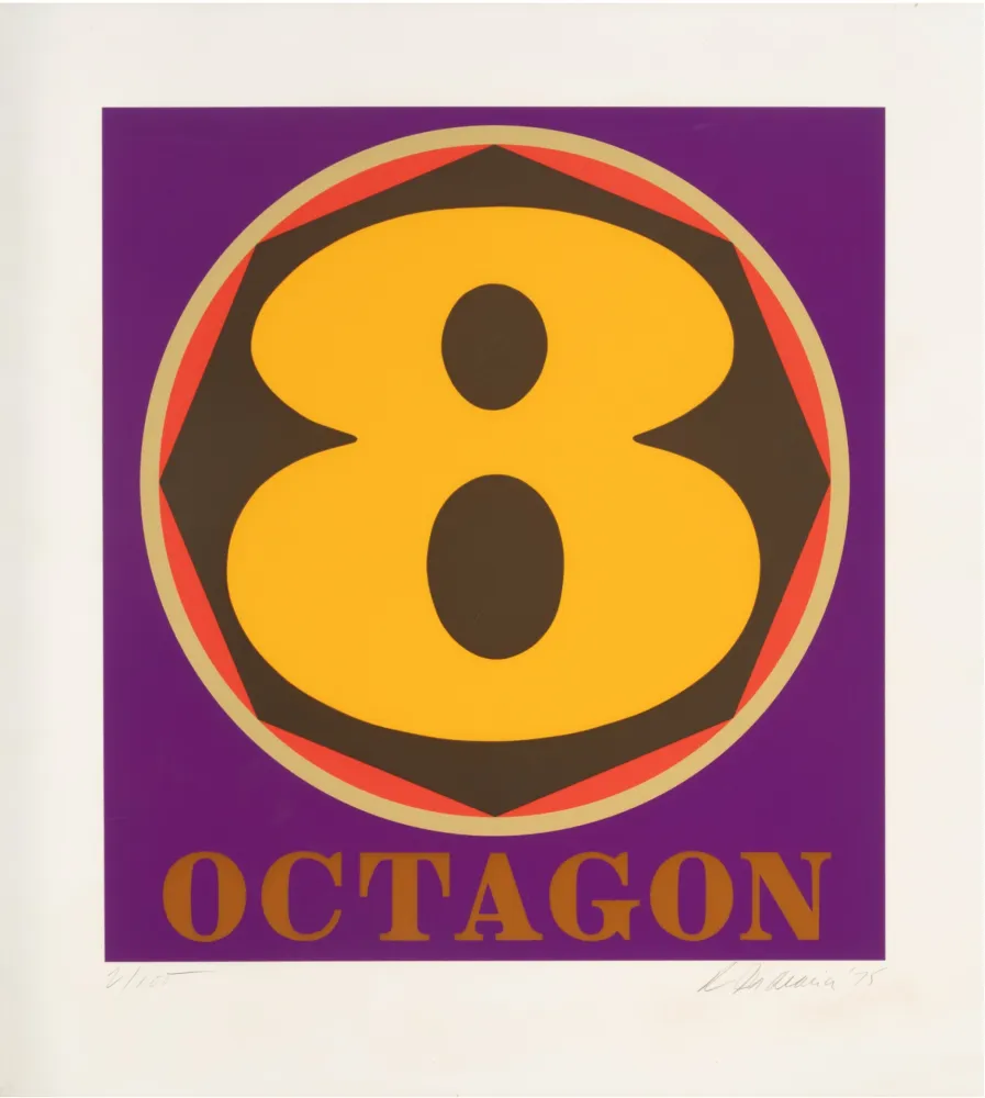 Siebdruck Indiana - Octogon, 1975 - Hand-signed