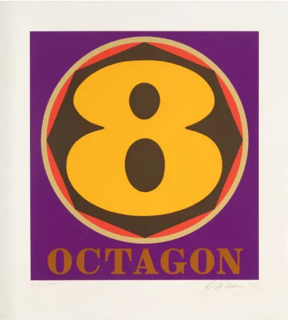 Siebdruck Indiana - Octogon, 1975 - Hand-signed