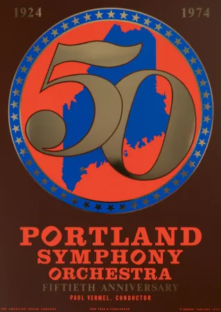 Siebdruck Indiana - Portland Symphony Orchestra, 50th Anniversary, 1974