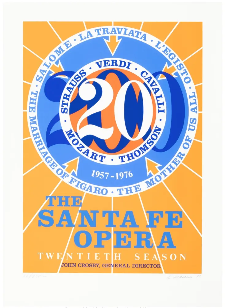 Siebdruck Indiana - Santa Fe, 1976 - Hand-signed