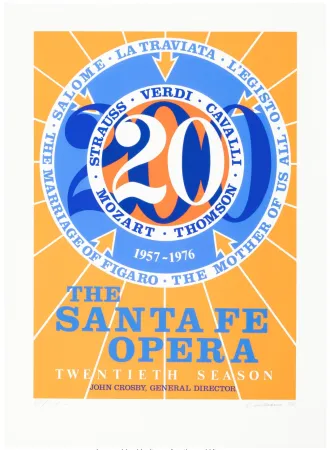 Siebdruck Indiana - Santa Fe, 1976 - Hand-signed