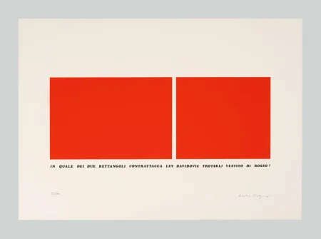 Siebdruck Isgro - In quale dei due rettangoli contrattacca Led Dadidovic Trotskji vestito di rosso?