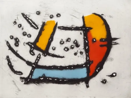 Aquatinta Jacobsen - La Seine - Bateau Mouche