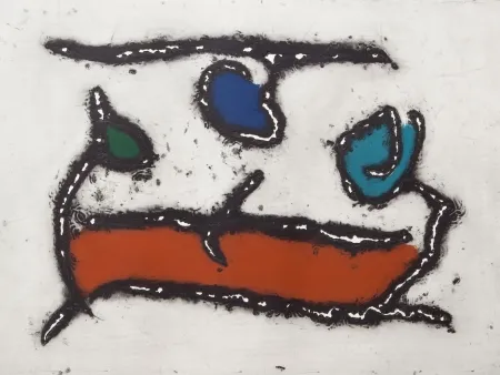 Aquatinta Jacobsen - La Seine - Le Barque