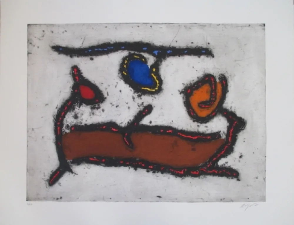 Radierung Jacobsen - La Seine - Le Barque