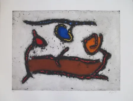 Radierung Jacobsen - La Seine - Le Barque