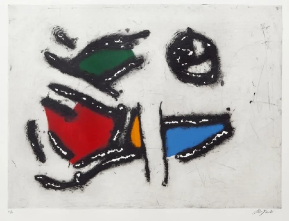 Aquatinta Jacobsen - La Seine - Les poissons