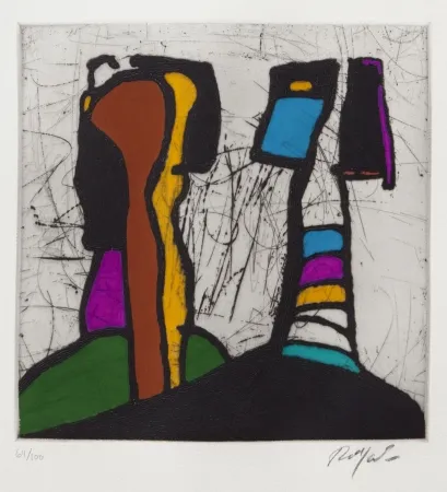 Kaltnadelradierung Jacobsen - Petit personnage I