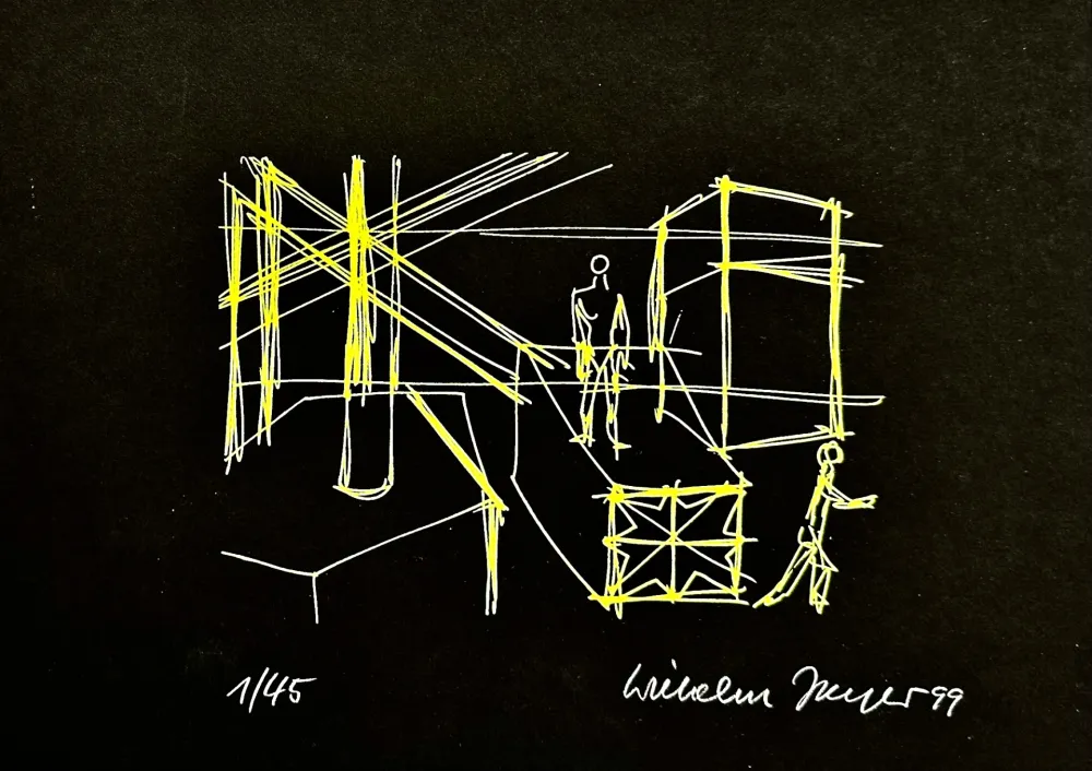 Siebdruck Jaeger - Begegnungen Gelb