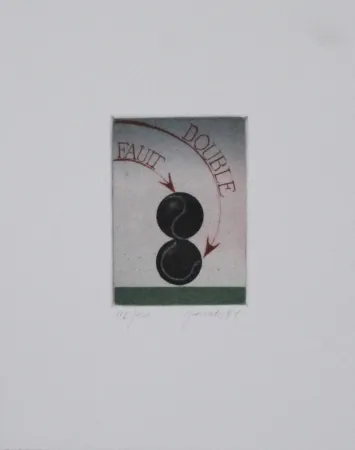 Radierung Und Aquatinta Janak - Double Fault