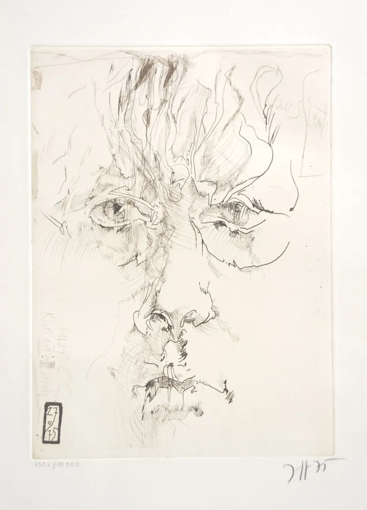 Radierung Janssen - Autoportrait